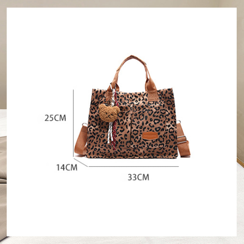 🐾Leopardmönstrad Canvasväska👜