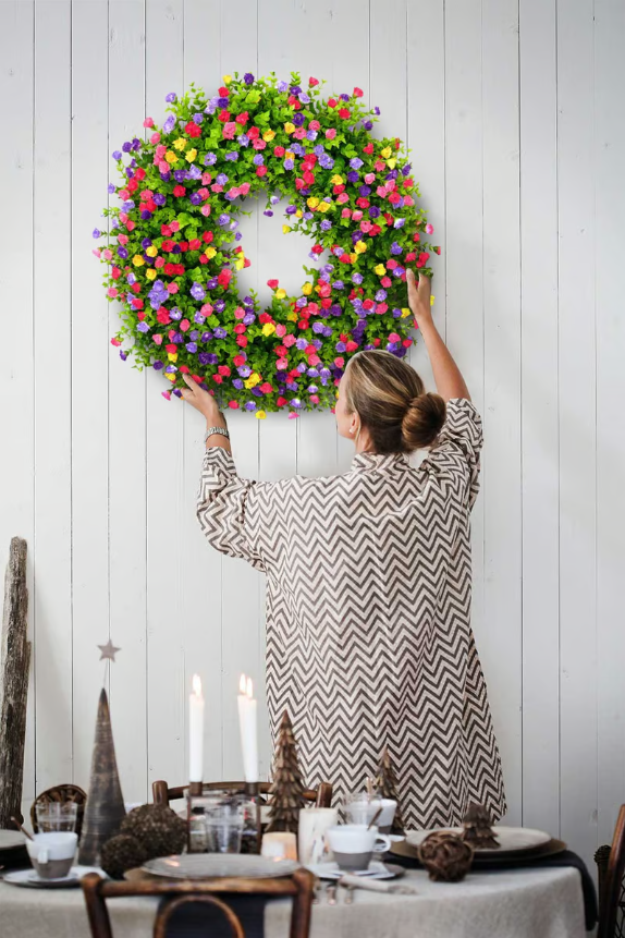 💐🎉 Färgglad Gårdshuskrans